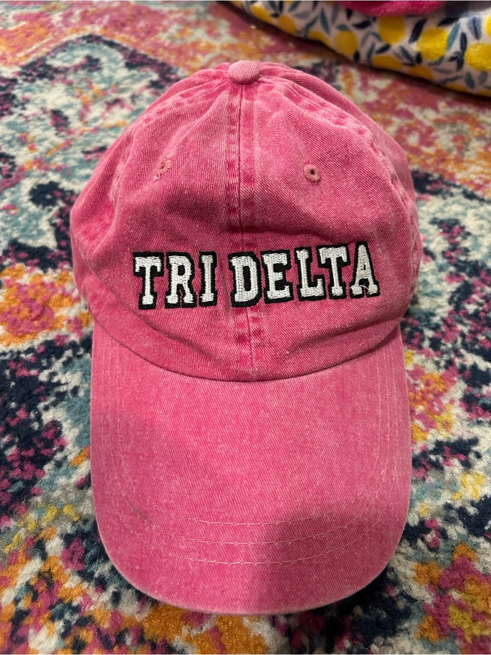 Tri Delta Pink Baseball Cap